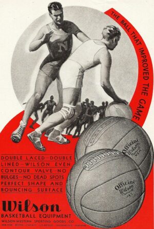 Wilson Basketball Equipment Vintage-Style Advertisement Poster