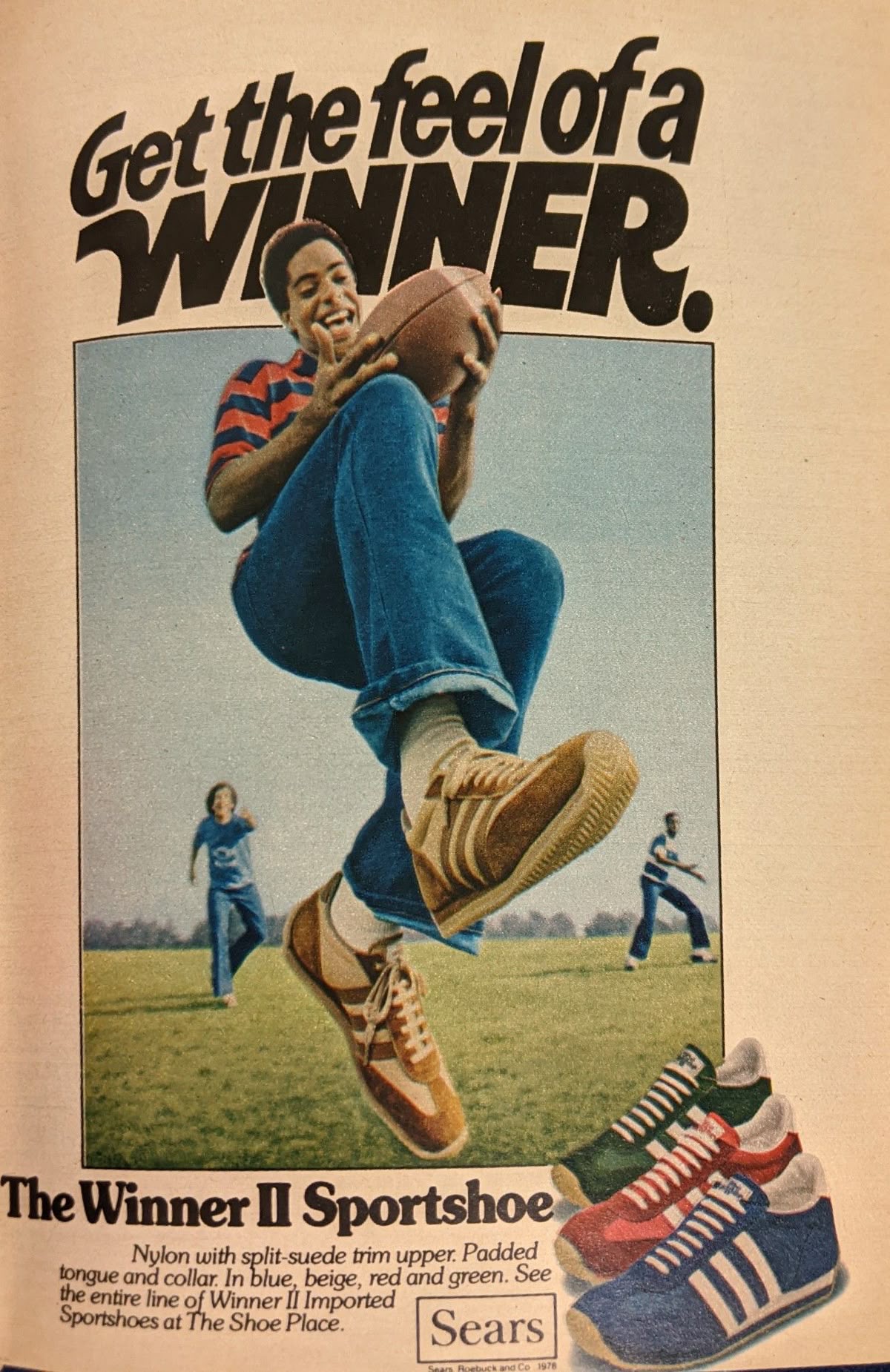 Get the Feel of a Winner II Sportshoe Printed Ad