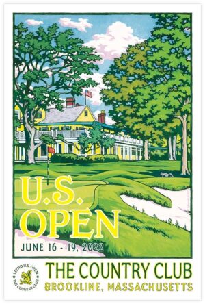 2022 U.S. Open Country Club Brookline Golf Poster