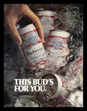 Budweiser Beer Advertisement Poster – This Bud’s for You