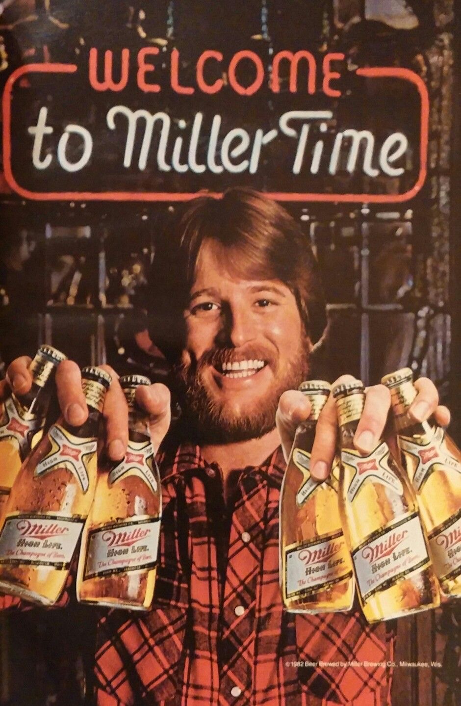 Welcome to Miller Time Beer Advertisement Wall Art