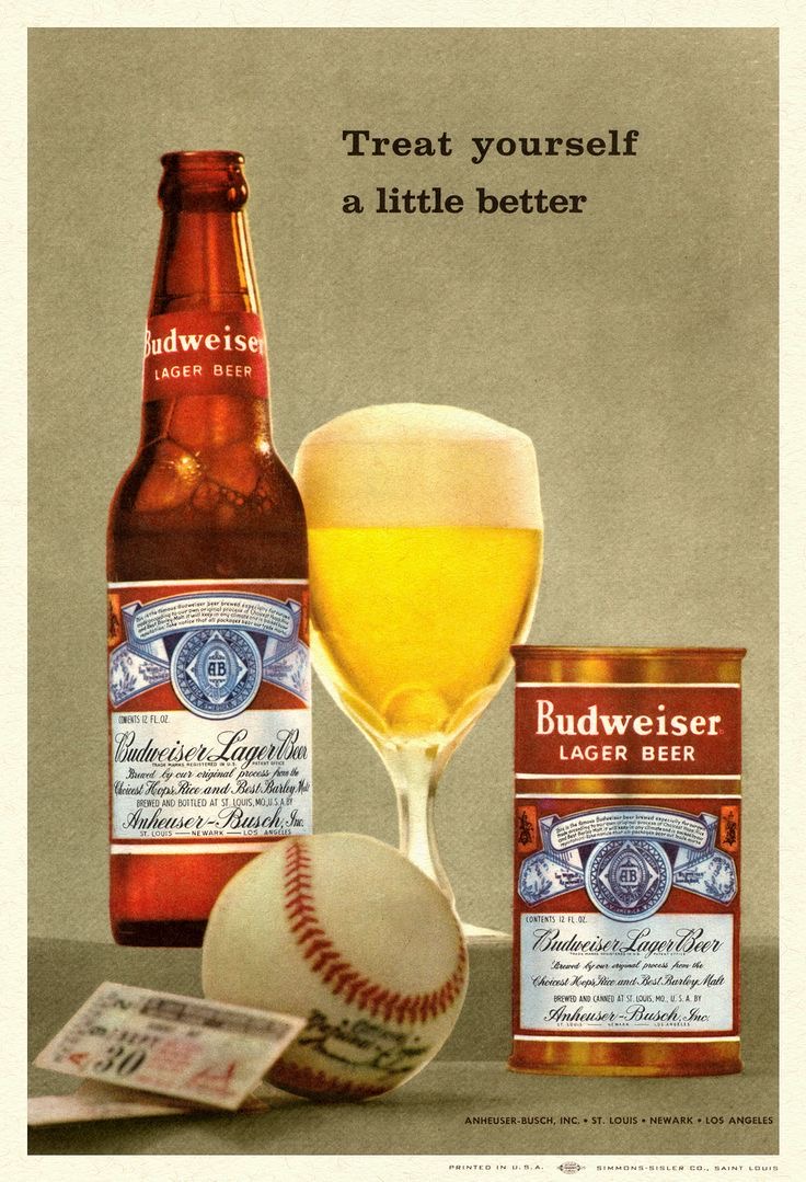 Budweiser Beer and Baseball Vintage-Style Wall Art Print