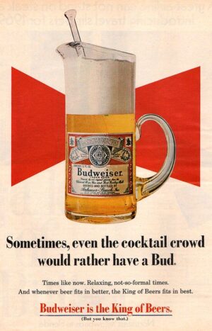 Budweiser Beer Mug Vintage-Style Advertising Wall Art