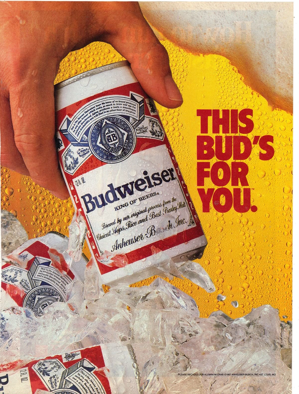 Budweiser “This Bud’s for You” Beer Advertisement Wall Art