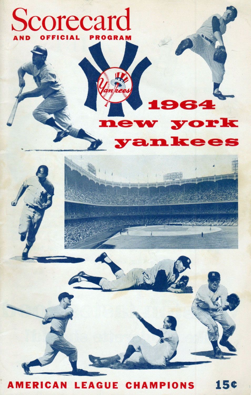 1964 New York Yankees Scorecard and Official Program Cover
