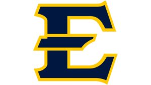 Navy Blue and Gold Interlocking Emblem Graphic