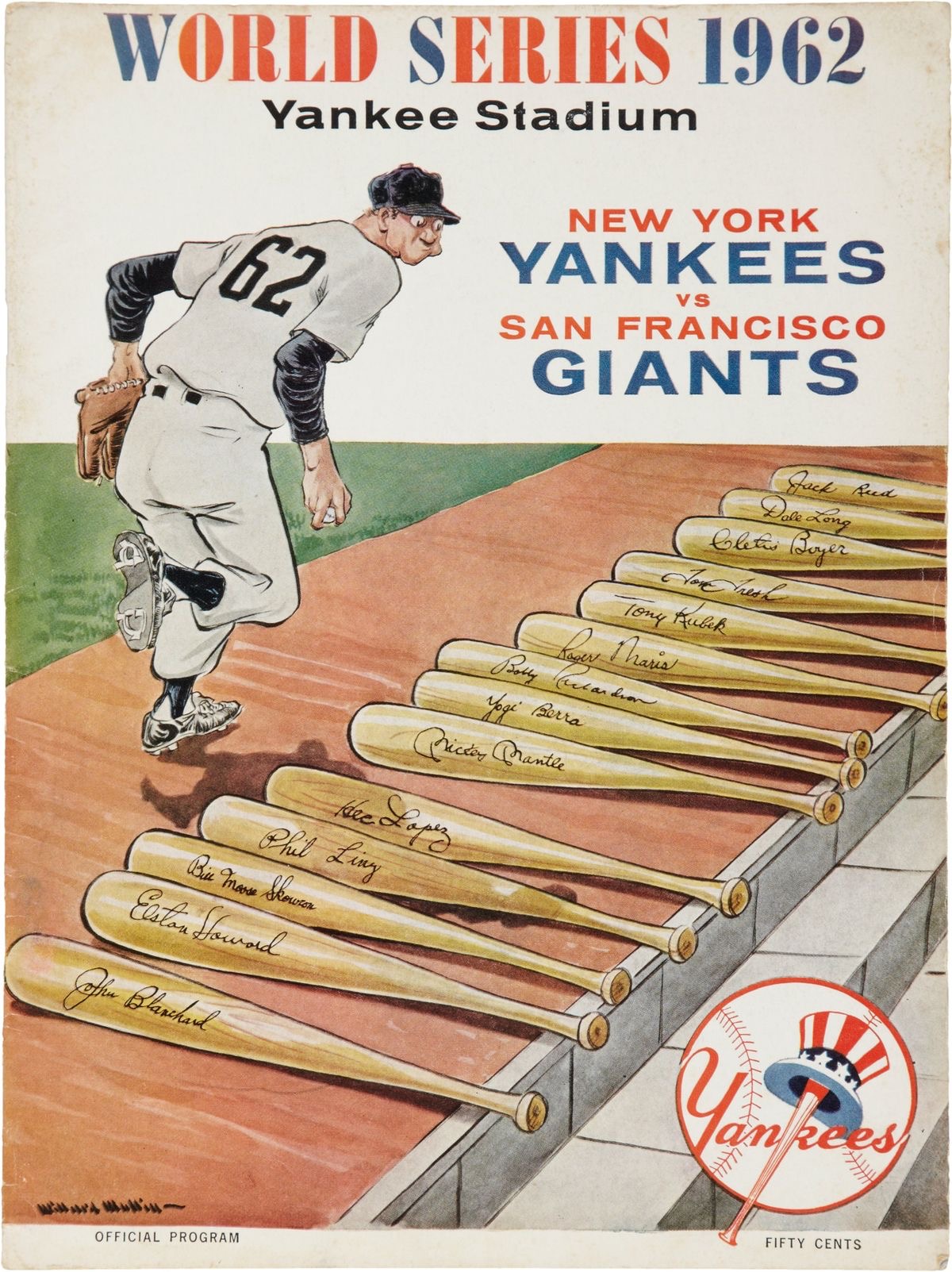 1962 World Series Yankees vs San Francisco Giants Program Cover