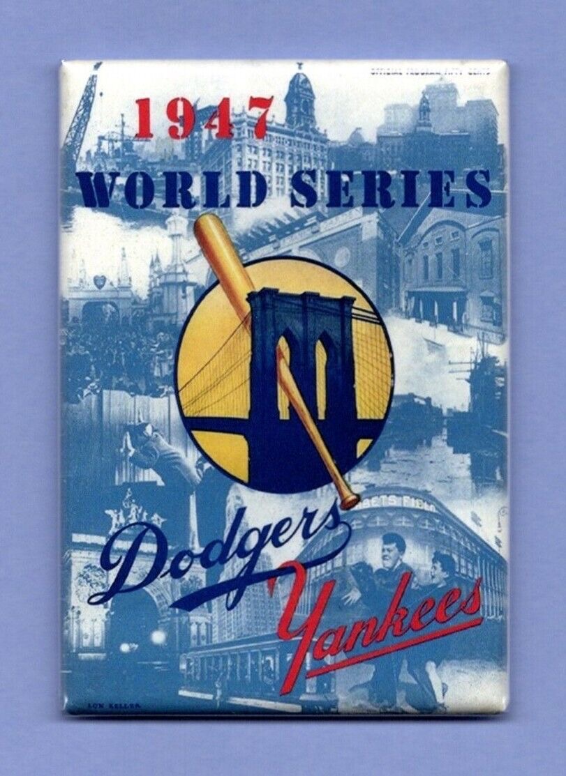 1947 World Series Dodgers Yankees Baseball Wall Sign