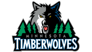 Minnesota Timberwolves Wolf and Forest Graphic