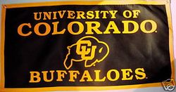 University of Colorado Buffaloes Black and Gold Banner