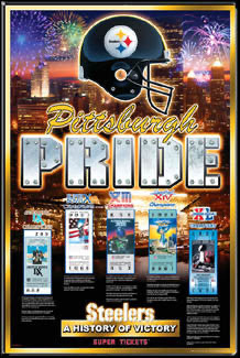 Pittsburgh Steelers History of Victory Football Poster