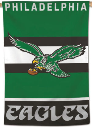 Philadelphia Eagles Green Banner with Flying Eagle Design