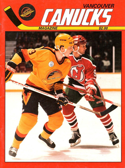 Vancouver Canucks Magazine Hockey Action Cover