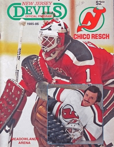 New Jersey Devils 1985-86 Chico Resch Hockey Program