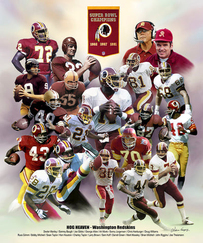 Washington Redskins NFL Highlights Football Collage Wall Art