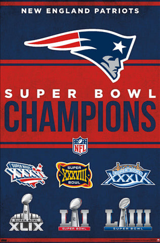 New England Patriots Super Bowl Champions Wall Art