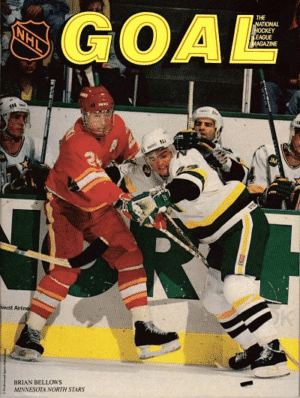 GOAL Hockey Magazine Cover Print Featuring Brian Bellows