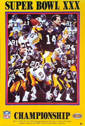 Super Bowl XXX Championship Football Poster Print