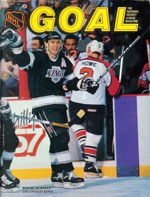 Bernie Nicholls Los Angeles Kings Hockey Goal Poster Design