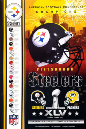 Pittsburgh Steelers Super Bowl XLV AFC Champions Poster