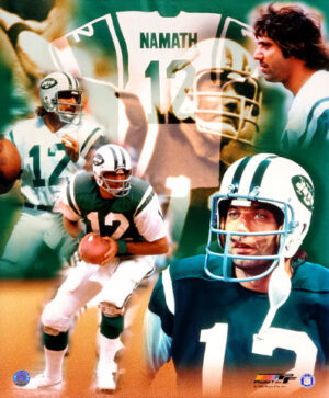 Joe Namath #12 Football Collage Wall Art