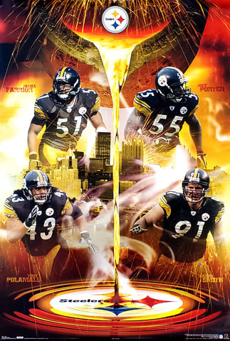 Pittsburgh Steelers Football Legends Collage Poster