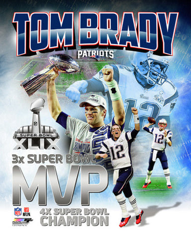 Tom Brady Patriots Super Bowl MVP Collage Wall Art