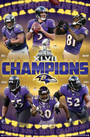 Baltimore Ravens Super Bowl XLVII Champions Player Collage