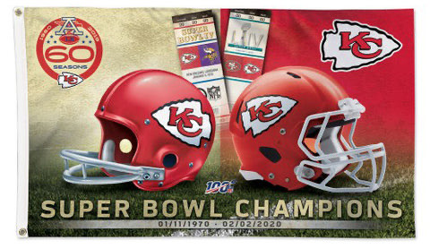 Kansas City Football Super Bowl Champions Helmet Wall Art