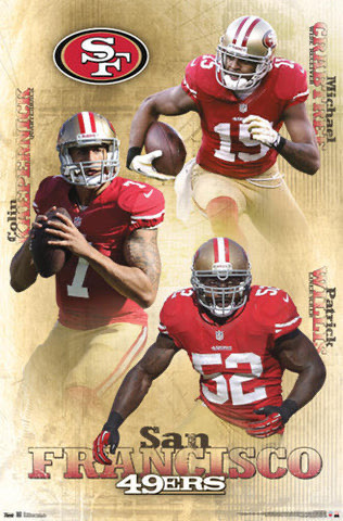 San Francisco 49ers Football Players Printed Wall Art