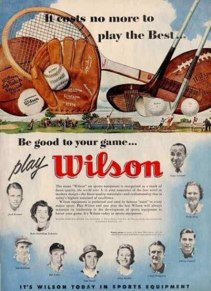 Wilson Sports Equipment Collage Advertisement Print