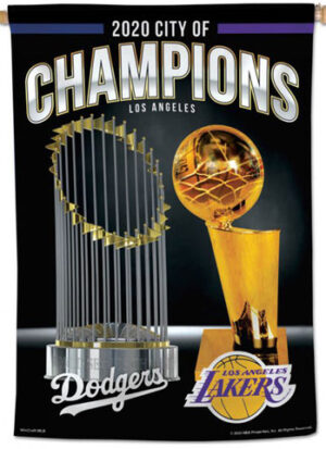 2020 City of Champions Dodgers Lakers Sports Poster