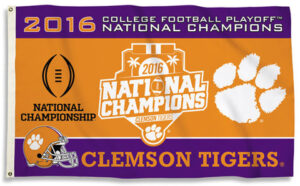 2016 Clemson Tigers National Champions Printed Banner