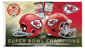 Kansas City Football Super Bowl Champions Helmet Banner