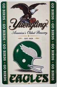 Yuengling Eagles Football-Themed Decorative Sign