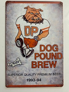 Retro Dog Pound Brew 1993-94 Beer Advertisement Sign