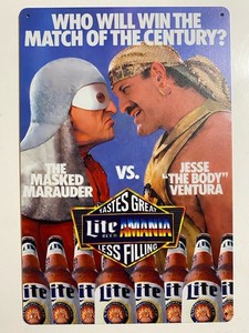 Who Will Win the Match of the Century Vintage-Style Beer Sign