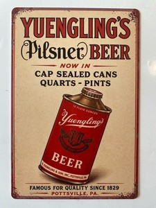 Yuengling's Pilsner Beer Can Vintage-Style Wall Sign