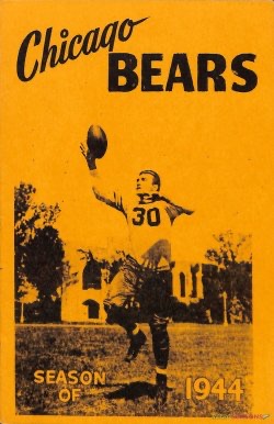 Chicago Bears 1944 Season Football Poster Print