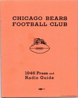 1946 Chicago Bears Football Club Press and Radio Guide