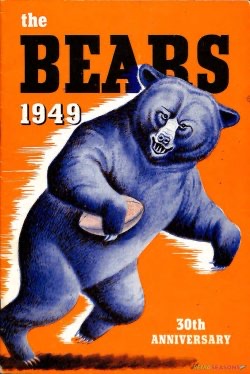 Orange BEARS 1949 30th Anniversary Graphic Wall Art