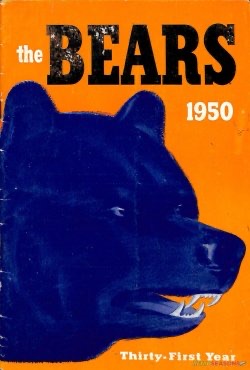Vintage-Style Bears 1950 Orange and Blue Graphic Print