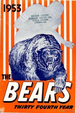 1953 Chicago Bears Football Poster Design