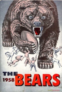 The 1958 Bears Roaring Bear Football Poster
