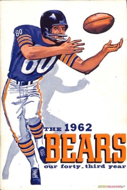 1962 Bears Football Player Illustrated Wall Art