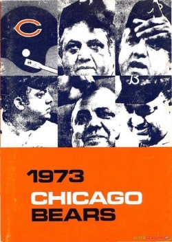 1973 Chicago Bears Football Collage Wall Art