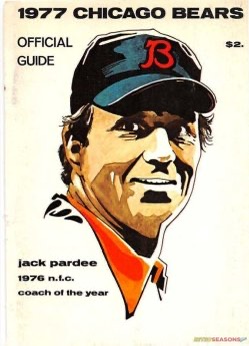 1977 Chicago Bears Official Guide Featuring Jack Pardee