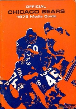 Chicago Bears 1979 Media Guide Orange Cover