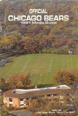 Chicago Bears 1981 Media Guide Cover
