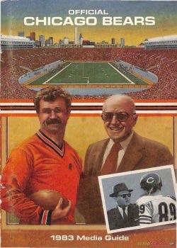 1983 Chicago Bears Media Guide Cover Football Print